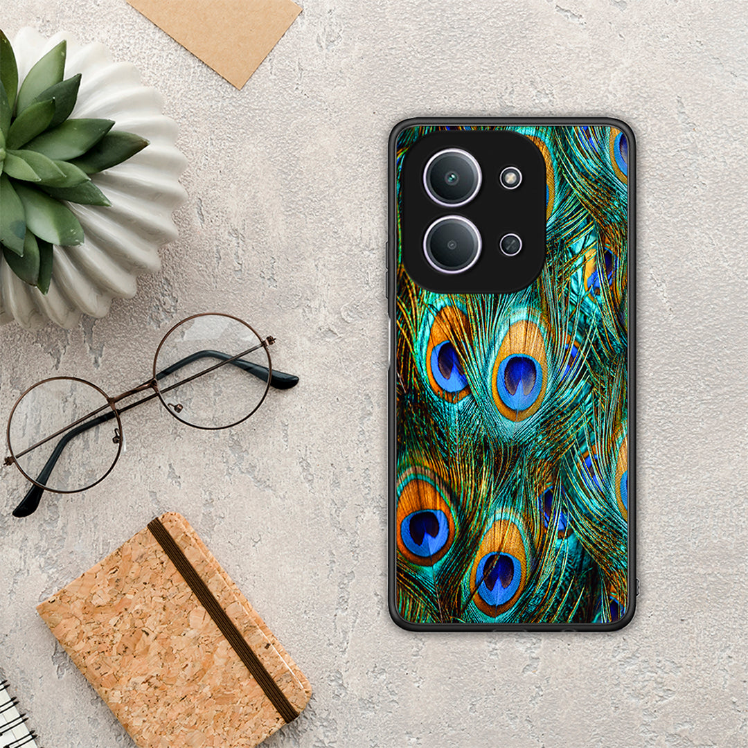 Real Peacock Feathers - Xiaomi Redmi 15C θήκη