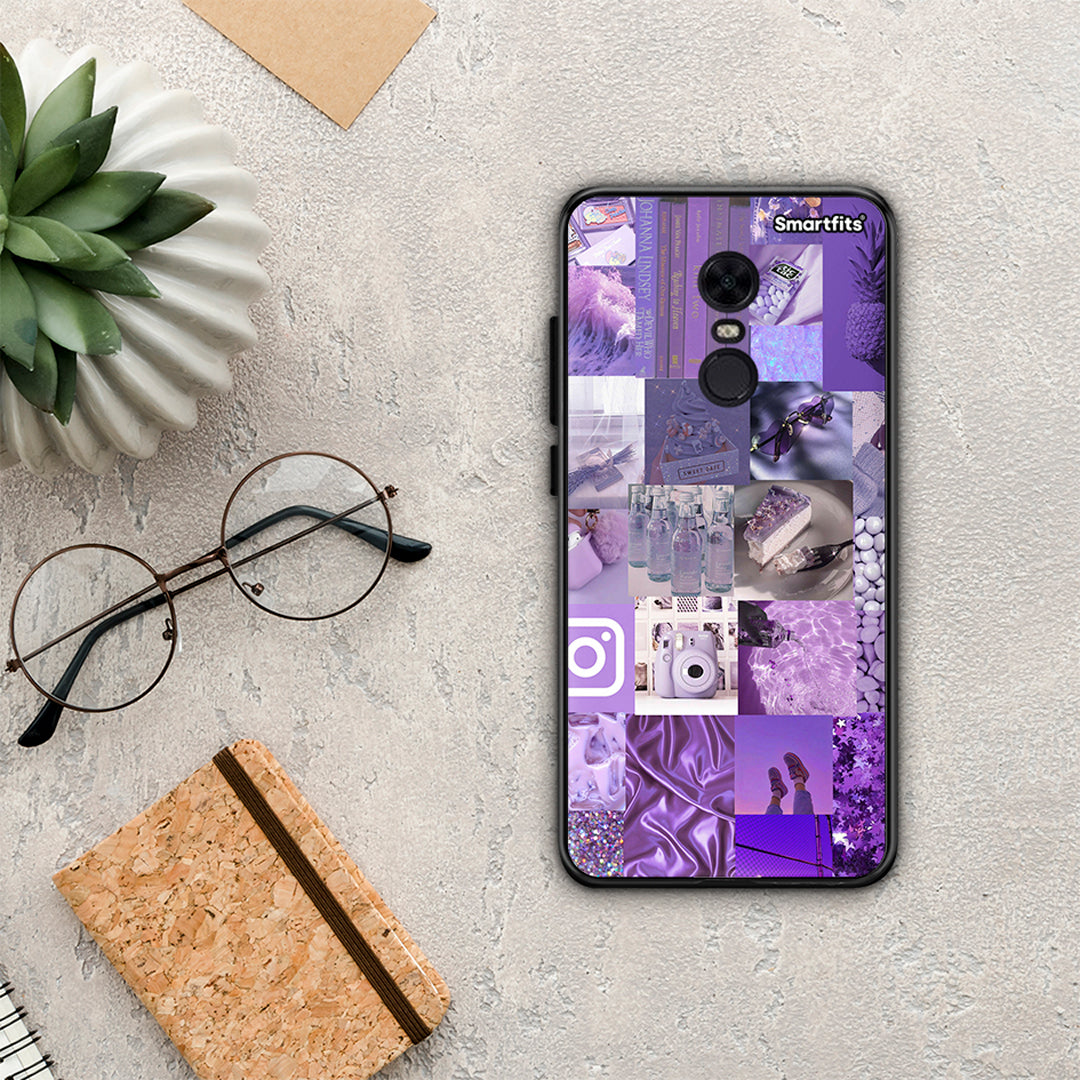 Purple Aesthetic Collage - Xiaomi Redmi 5 Plus θήκη