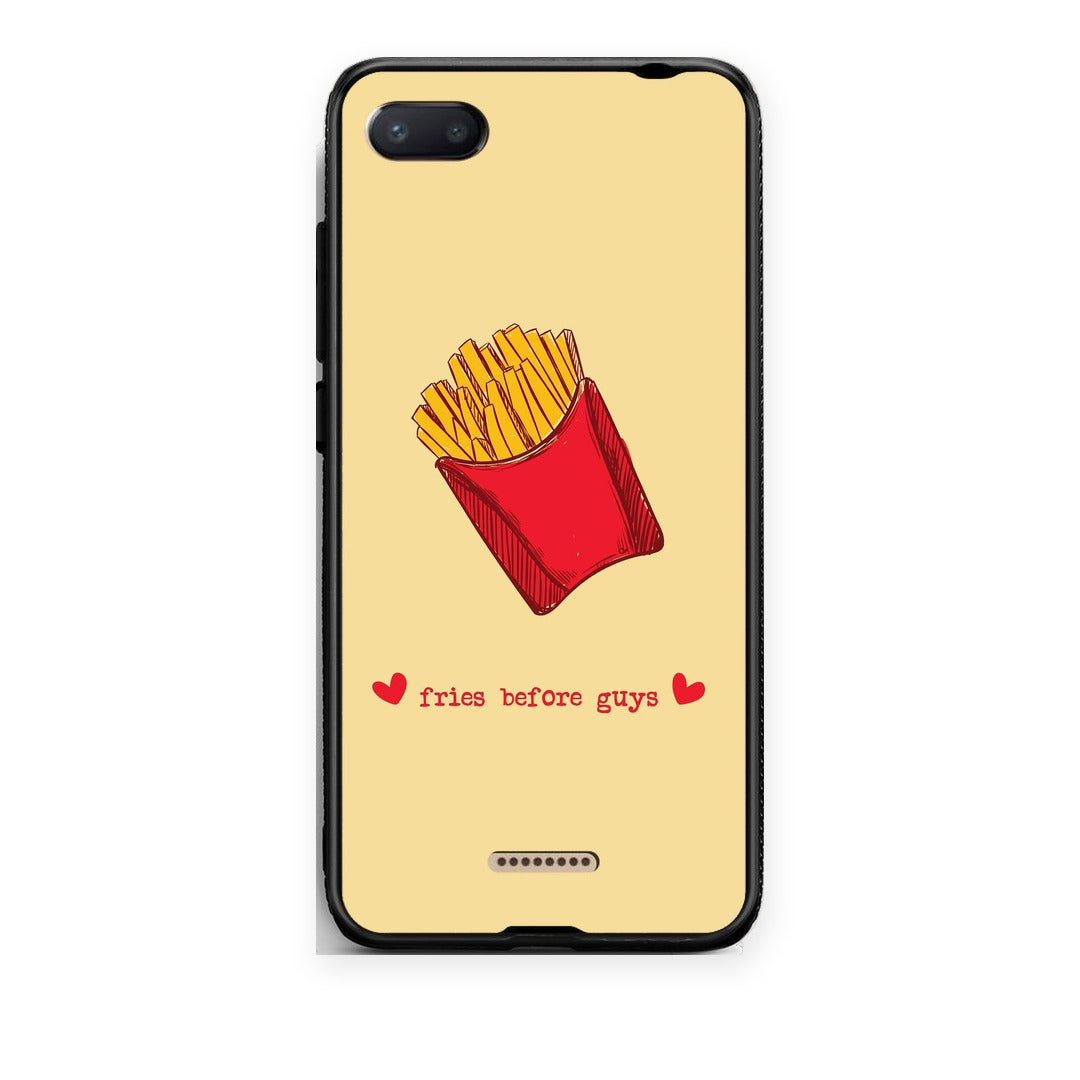 Θήκη Xiaomi Redmi 6A Fries Before Guys από τη Smartfits με σχέδιο στο πίσω μέρος και μαύρο περίβλημα | Xiaomi Redmi 6A Fries Before Guys case with colorful back and black bezels