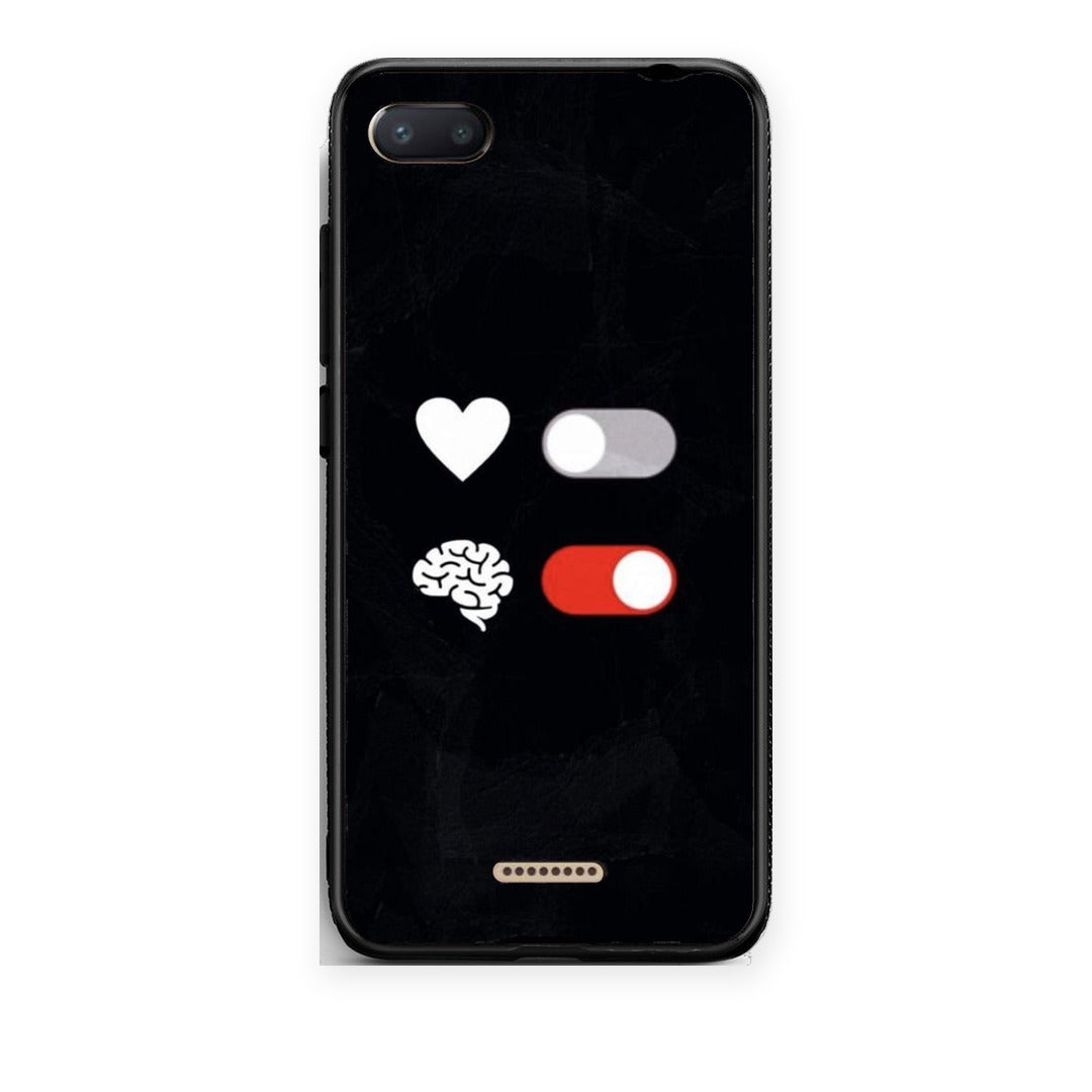 Θήκη Xiaomi Redmi 6A Heart Vs Brain από τη Smartfits με σχέδιο στο πίσω μέρος και μαύρο περίβλημα | Xiaomi Redmi 6A Heart Vs Brain case with colorful back and black bezels
