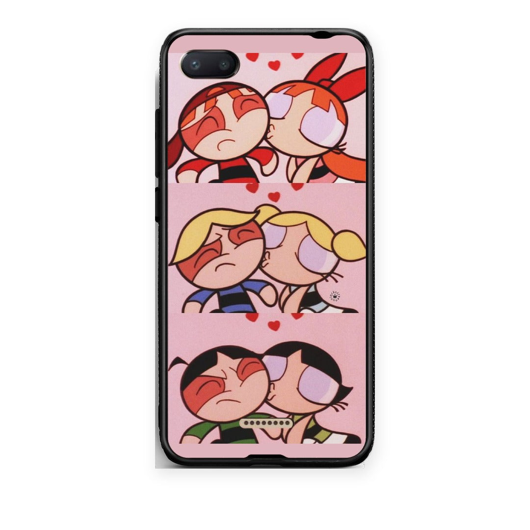 Θήκη Xiaomi Redmi 6A Puff Love από τη Smartfits με σχέδιο στο πίσω μέρος και μαύρο περίβλημα | Xiaomi Redmi 6A Puff Love case with colorful back and black bezels