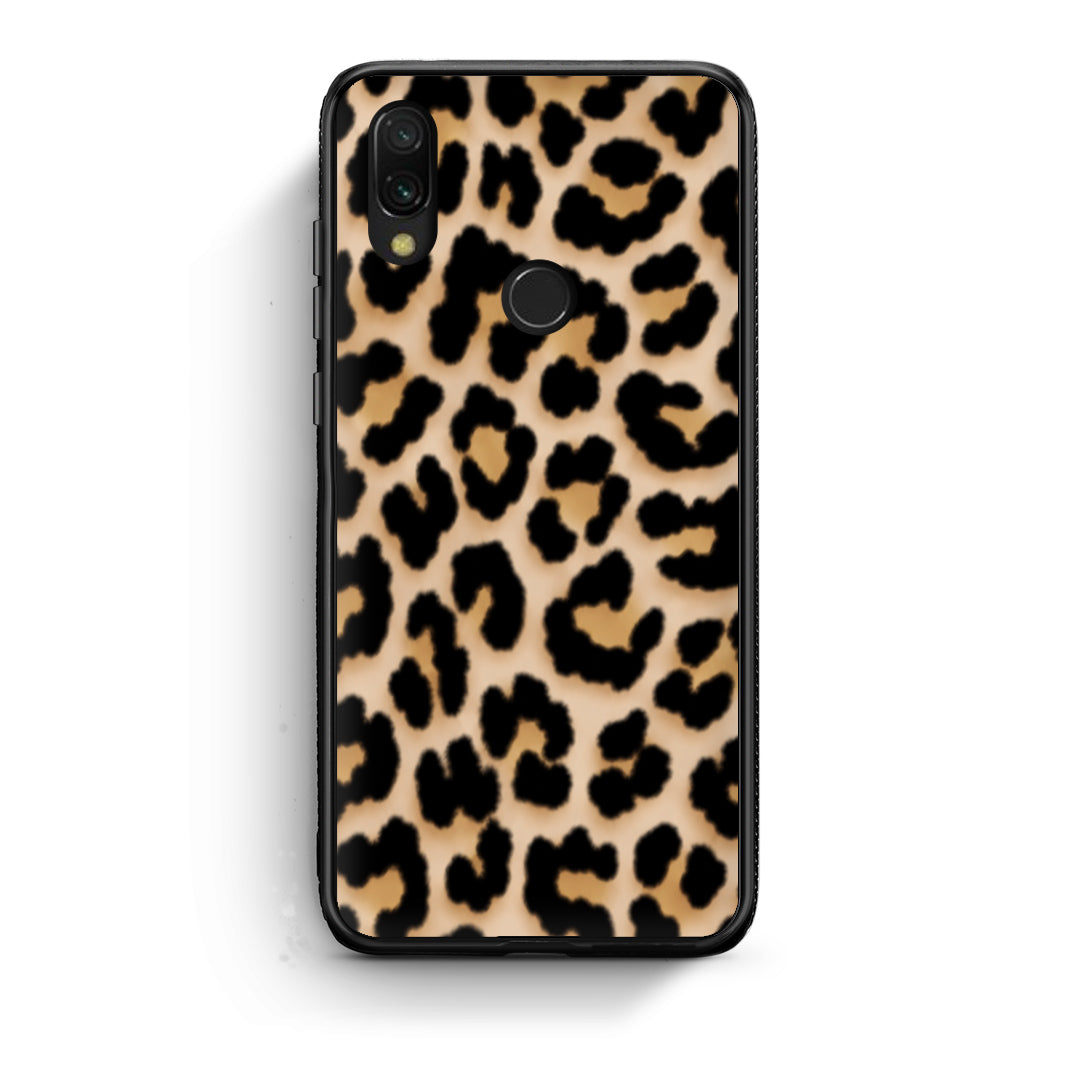 Θήκη Xiaomi Redmi 7 Leopard Print Tan Small από τη Smartfits με σχέδιο στο πίσω μέρος και μαύρο περίβλημα | Xiaomi Redmi 7 Leopard Print Tan Small case with colorful back and black bezels