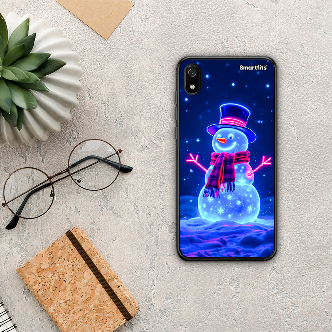 Christmas Neon Snowman - Xiaomi Redmi 7A θήκη