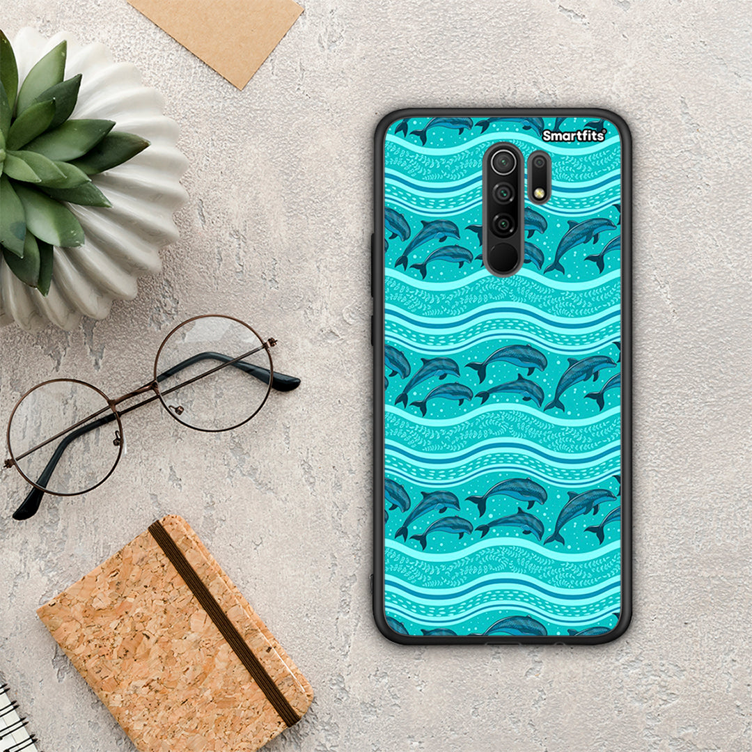 Swimming Dolphins - Xiaomi Redmi 9 / 9 Prime θήκη