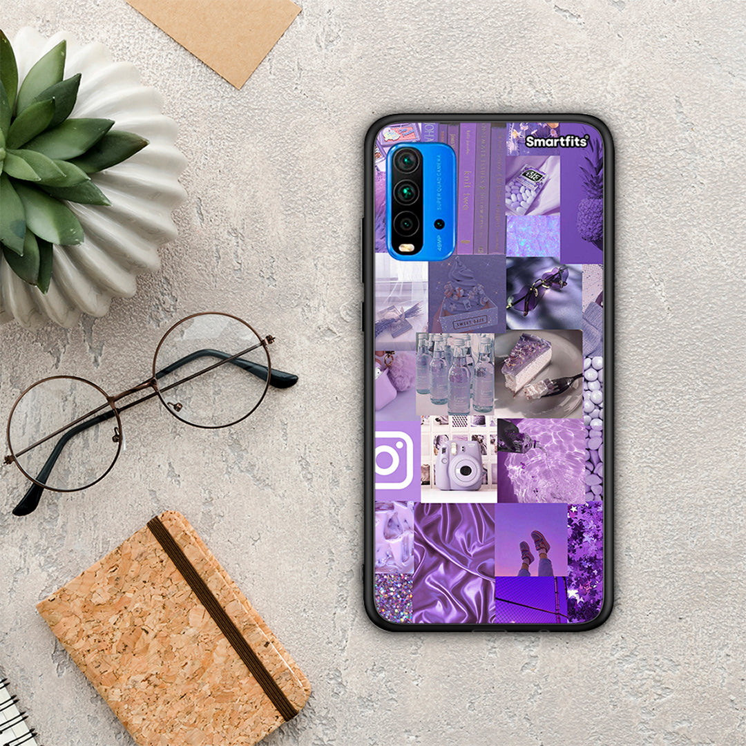 Purple Aesthetic Collage - Xiaomi Redmi 9T θήκη
