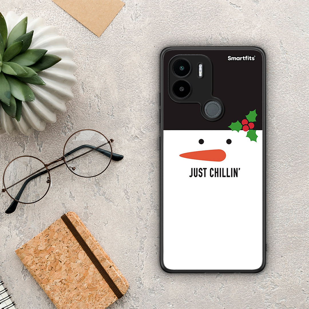 Θήκη Xiaomi Redmi A1+ / A2+ Christmas Chillin από τη Smartfits με σχέδιο στο πίσω μέρος και μαύρο περίβλημα | Xiaomi Redmi A1+ / A2+ Christmas Chillin Case with Colorful Back and Black Bezels