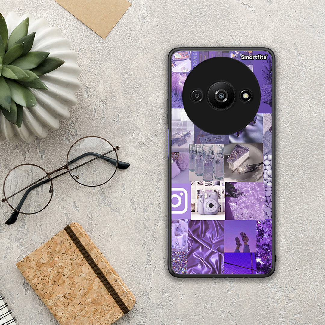 Purple Aesthetic Collage - Xiaomi Redmi A3 θήκη