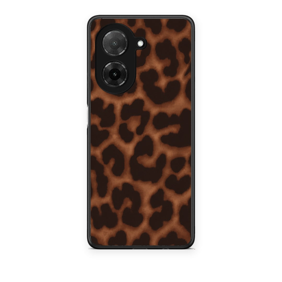 Θήκη Xiaomi Redmi A5 Leopard Print Dark Brown από τη Smartfits με σχέδιο στο πίσω μέρος και μαύρο περίβλημα | Xiaomi Redmi A5 Leopard Print Dark Brown case with colorful back and black bezels