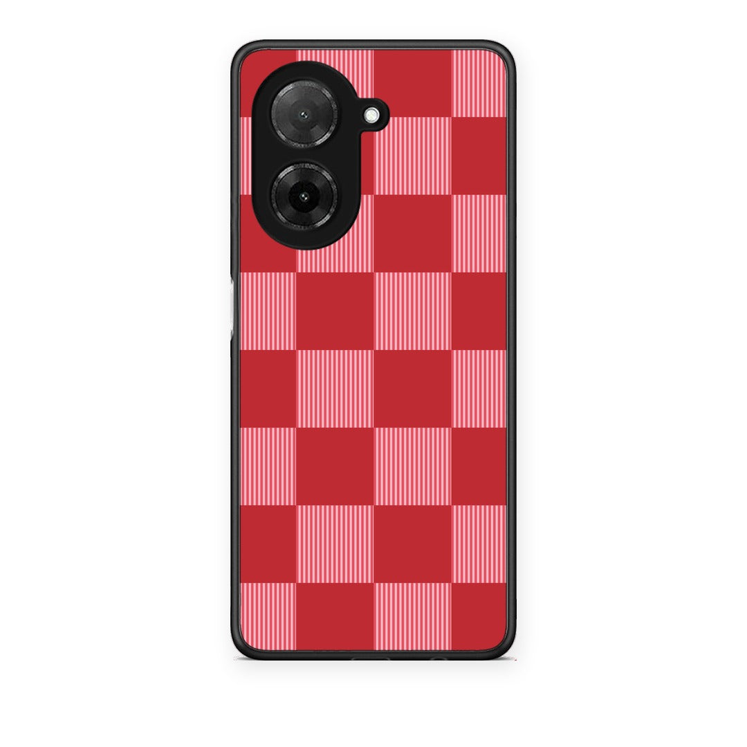 Θήκη Xiaomi Redmi A5 Red and Pink Striped Checks από τη Smartfits με σχέδιο στο πίσω μέρος και μαύρο περίβλημα | Xiaomi Redmi A5 Red and Pink Striped Checks case with colorful back and black bezels