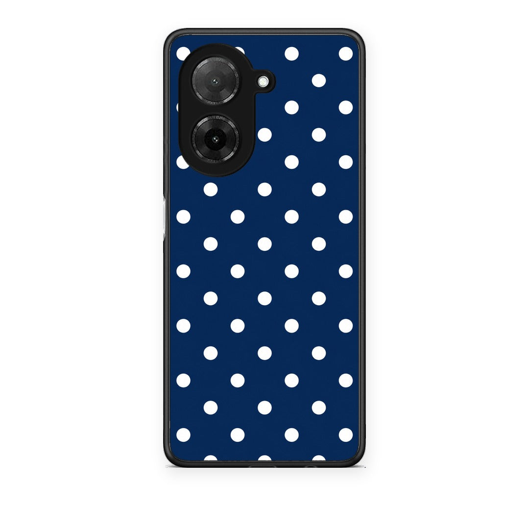 Θήκη Xiaomi Redmi A5 White Small Polka Dots on Navy από τη Smartfits με σχέδιο στο πίσω μέρος και μαύρο περίβλημα | Xiaomi Redmi A5 White Small Polka Dots on Navy case with colorful back and black bezels