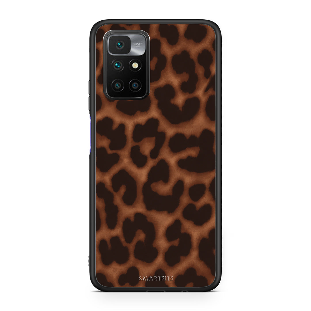 Θήκη Xiaomi Redmi Note 11 4G / 11S 4G Leopard Print Dark Brown από τη Smartfits με σχέδιο στο πίσω μέρος και μαύρο περίβλημα | Xiaomi Redmi Note 11 4G / 11S 4G Leopard Print Dark Brown case with colorful back and black bezels