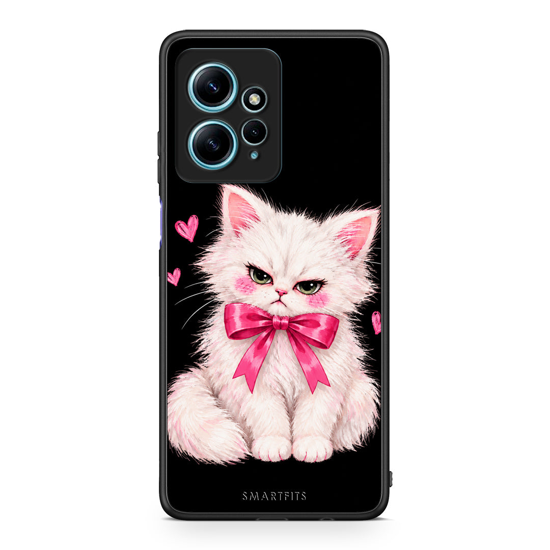 Θήκη Xiaomi Redmi Note 12 4G Grumpy Party Kitten on Black από τη Smartfits με σχέδιο στο πίσω μέρος και μαύρο περίβλημα | Xiaomi Redmi Note 12 4G Grumpy Party Kitten on Black case with colorful back and black bezels