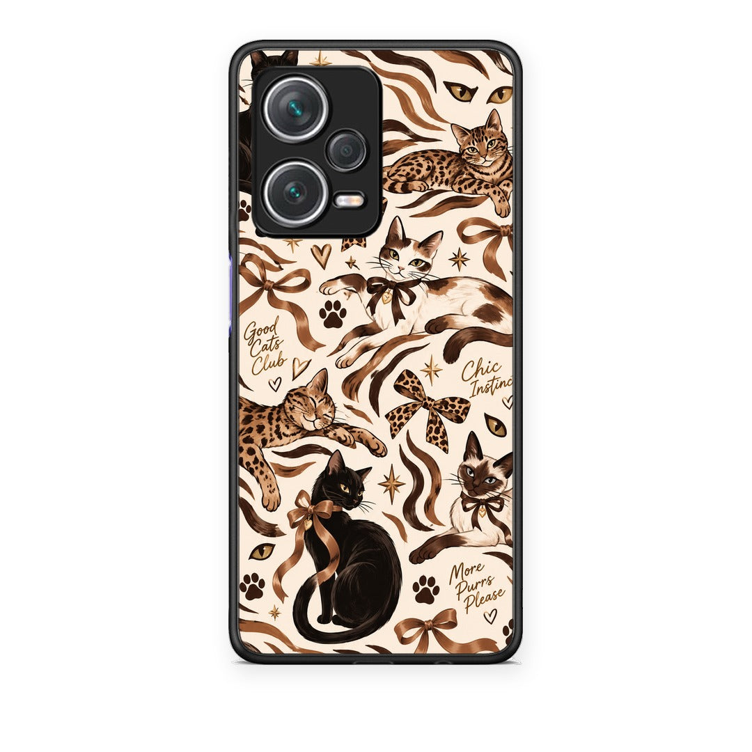 Θήκη Xiaomi Redmi Note 12 Pro+ / 12 Pro Discovery Wild Cats and Animal Print Collage από τη Smartfits με σχέδιο στο πίσω μέρος και μαύρο περίβλημα | Xiaomi Redmi Note 12 Pro+ / 12 Pro Discovery Wild Cats and Animal Print Collage case with colorful back and black bezels