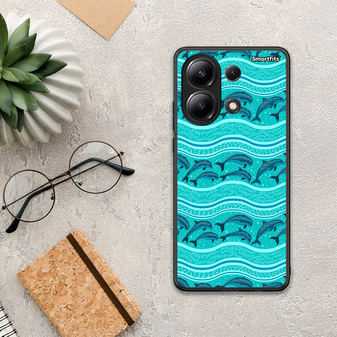 Swimming Dolphins - Xiaomi Redmi Note 13 4G θήκη