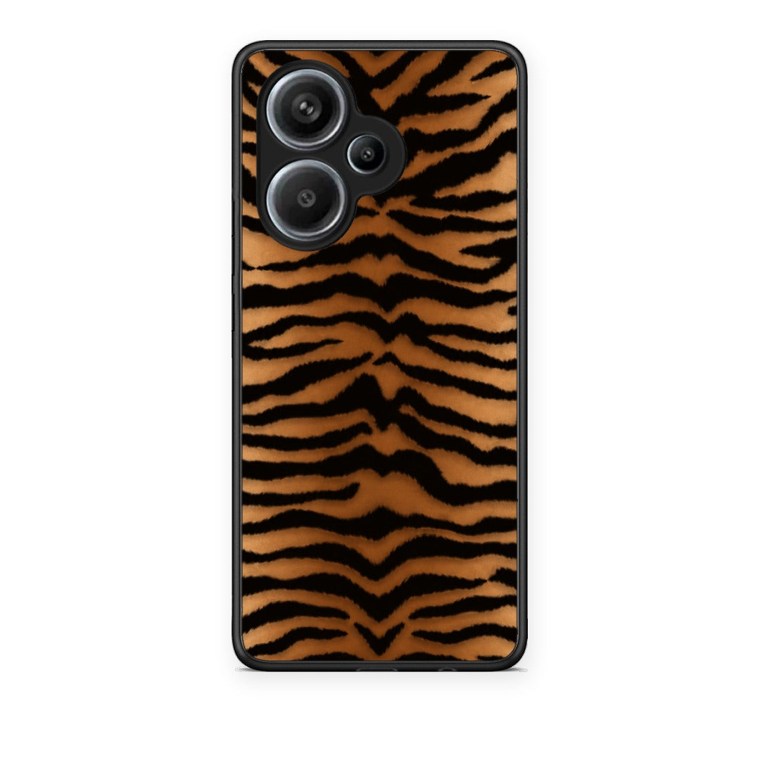 Θήκη Xiaomi Redmi Note 13 Pro Plus 5G Tiger Print Orange and Black από τη Smartfits με σχέδιο στο πίσω μέρος και μαύρο περίβλημα | Xiaomi Redmi Note 13 Pro Plus 5G Tiger Print Orange and Black case with colorful back and black bezels