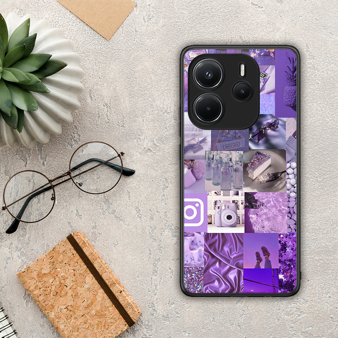 Purple Aesthetic Collage - Xiaomi Redmi Note 14 4G θήκη