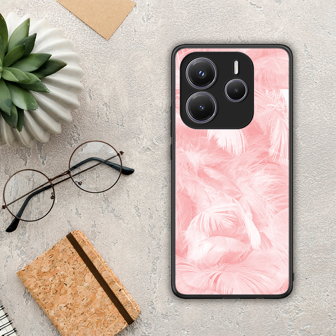 Boho Pink Feather - Xiaomi Redmi Note 14 5G θήκη