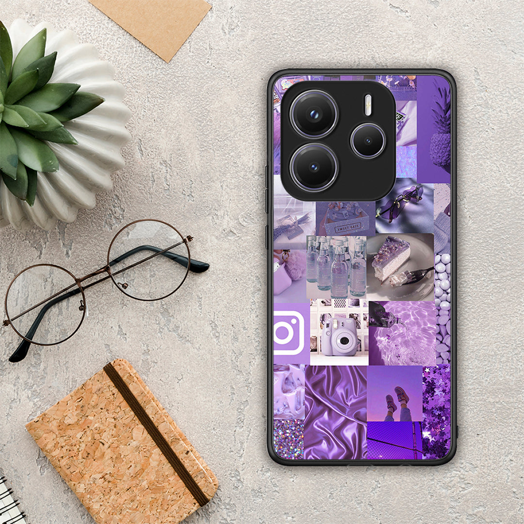 Purple Aesthetic Collage - Xiaomi Redmi Note 14 5G θήκη