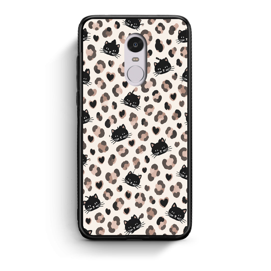 Θήκη Xiaomi Redmi Note 4 / 4X Leopard Spots and Black Cats on Cream από τη Smartfits με σχέδιο στο πίσω μέρος και μαύρο περίβλημα | Xiaomi Redmi Note 4 / 4X Leopard Spots and Black Cats on Cream case with colorful back and black bezels