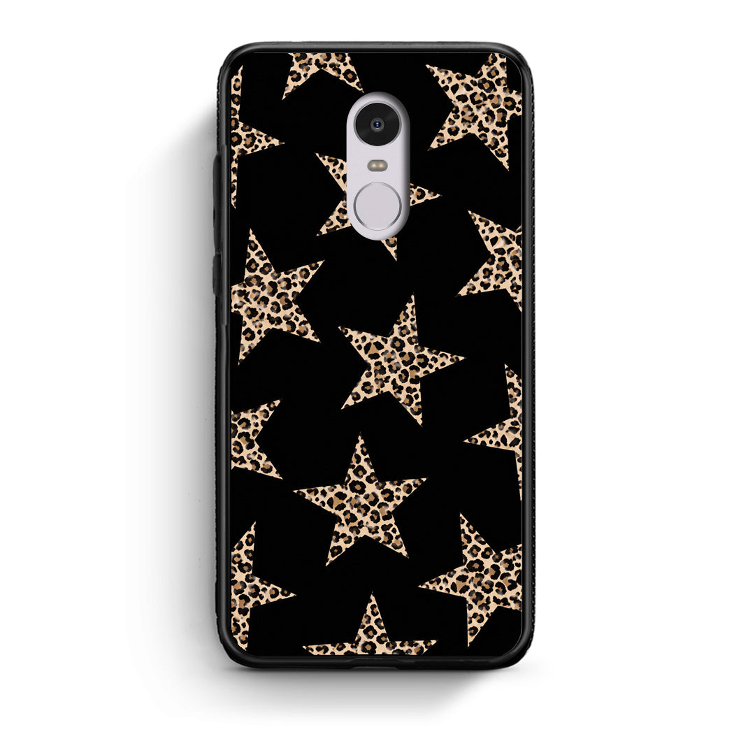 Θήκη Xiaomi Redmi Note 4 / 4X Leopard Stars on Black από τη Smartfits με σχέδιο στο πίσω μέρος και μαύρο περίβλημα | Xiaomi Redmi Note 4 / 4X Leopard Stars on Black case with colorful back and black bezels