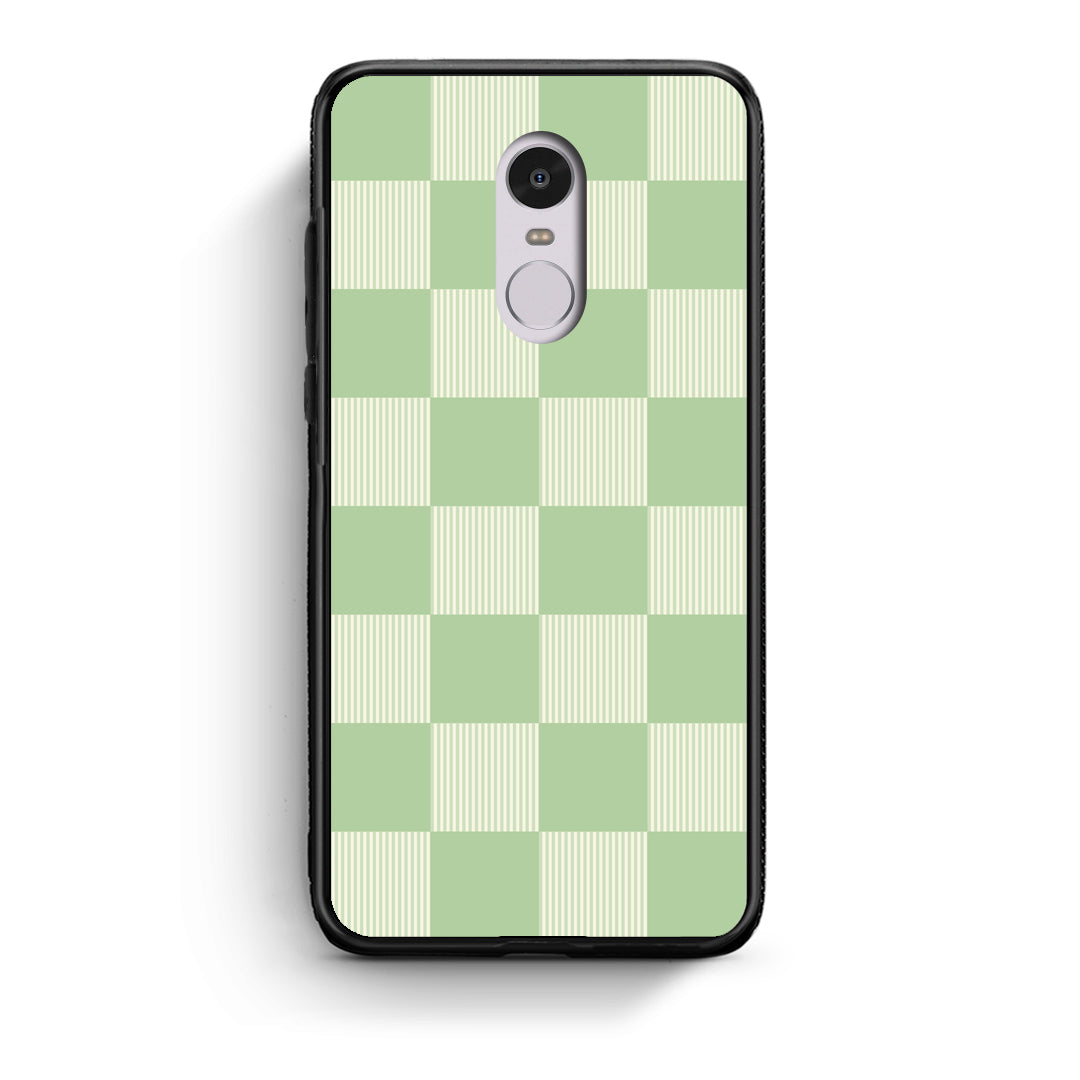 Θήκη Xiaomi Redmi Note 4 / 4X Sage and Cream Striped Checks από τη Smartfits με σχέδιο στο πίσω μέρος και μαύρο περίβλημα | Xiaomi Redmi Note 4 / 4X Sage and Cream Striped Checks case with colorful back and black bezels