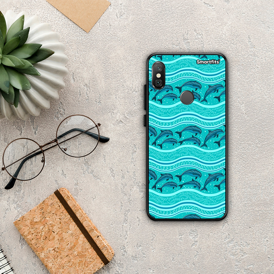 Swimming Dolphins - Xiaomi Redmi Note 5 θήκη