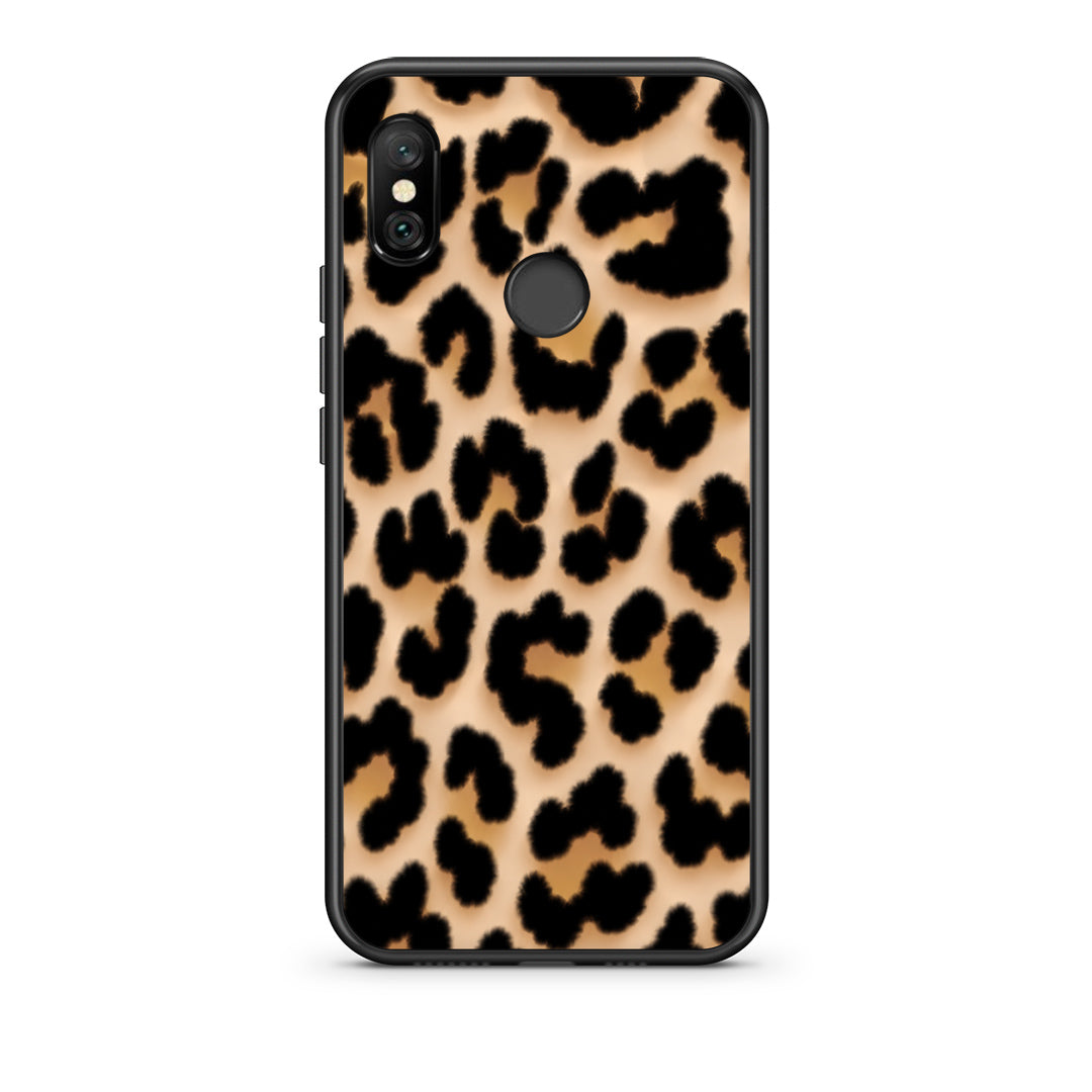 Θήκη Xiaomi Redmi Note 6 Pro Leopard Print Tan Large από τη Smartfits με σχέδιο στο πίσω μέρος και μαύρο περίβλημα | Xiaomi Redmi Note 6 Pro Leopard Print Tan Large case with colorful back and black bezels