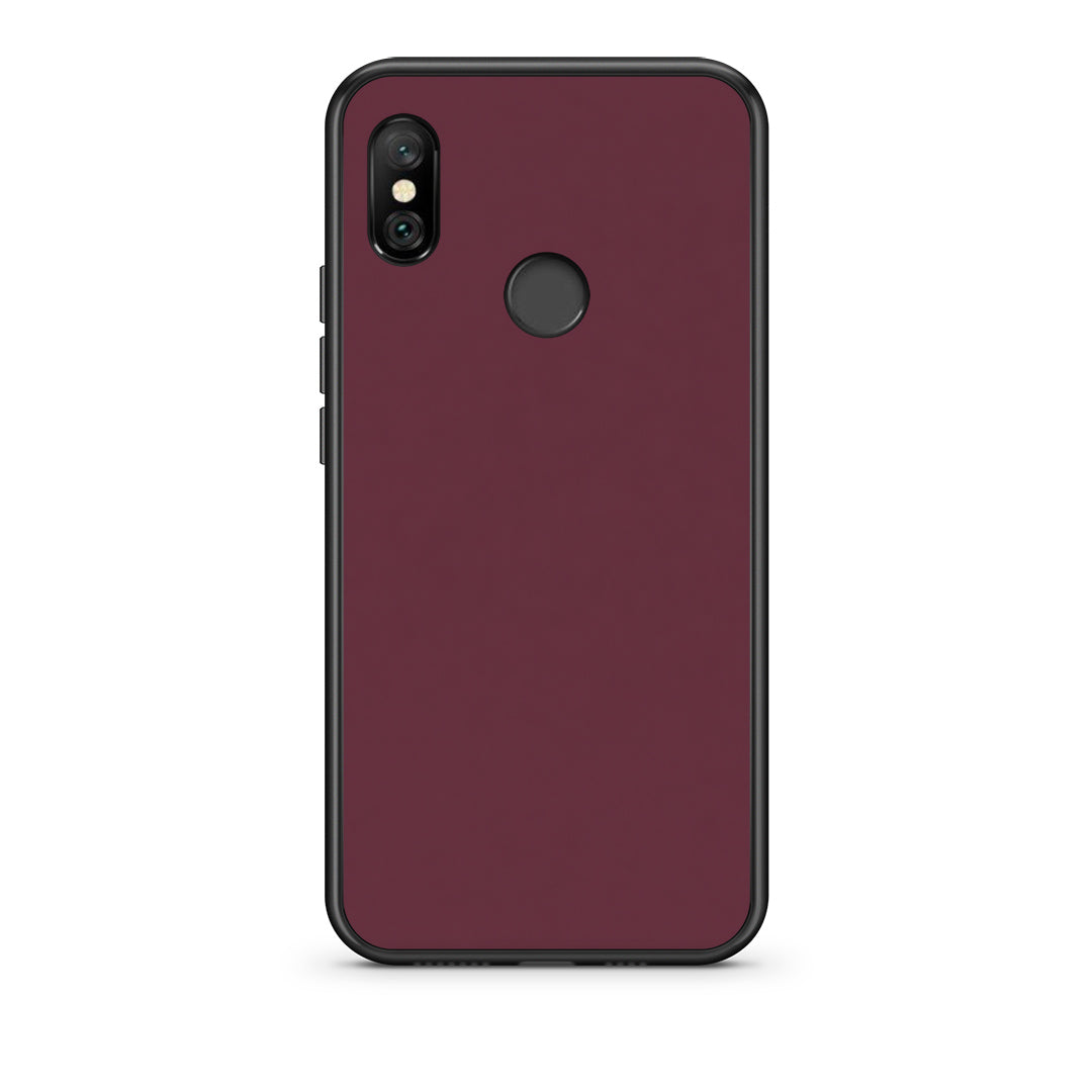 Θήκη Xiaomi Redmi Note 6 Pro Muted Burgundy από τη Smartfits με σχέδιο στο πίσω μέρος και μαύρο περίβλημα | Xiaomi Redmi Note 6 Pro Muted Burgundy case with colorful back and black bezels