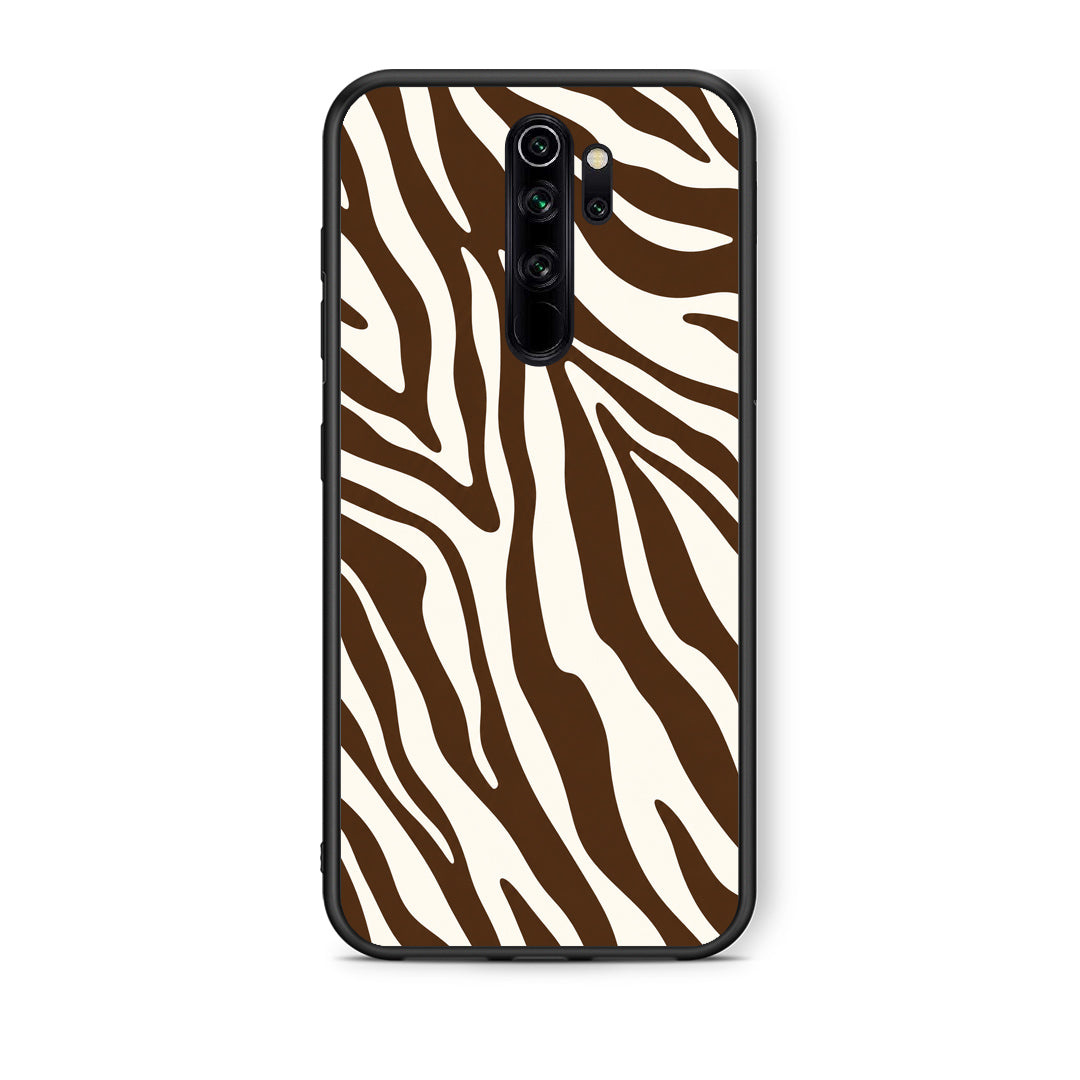 Θήκη Xiaomi Redmi Note 8 Pro Brown and Cream Zebra Stripes από τη Smartfits με σχέδιο στο πίσω μέρος και μαύρο περίβλημα | Xiaomi Redmi Note 8 Pro Brown and Cream Zebra Stripes case with colorful back and black bezels