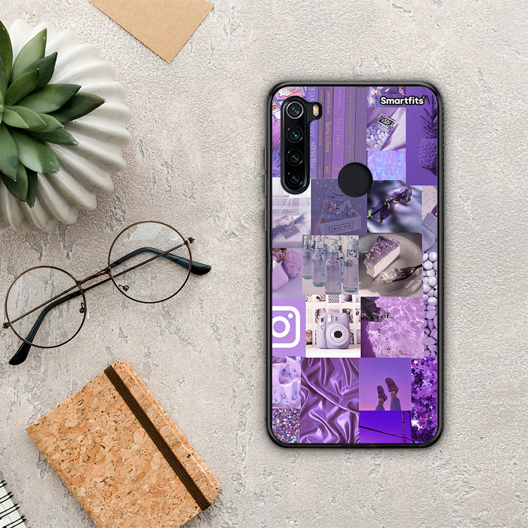 Purple Aesthetic Collage - Xiaomi Redmi Note 8 θήκη