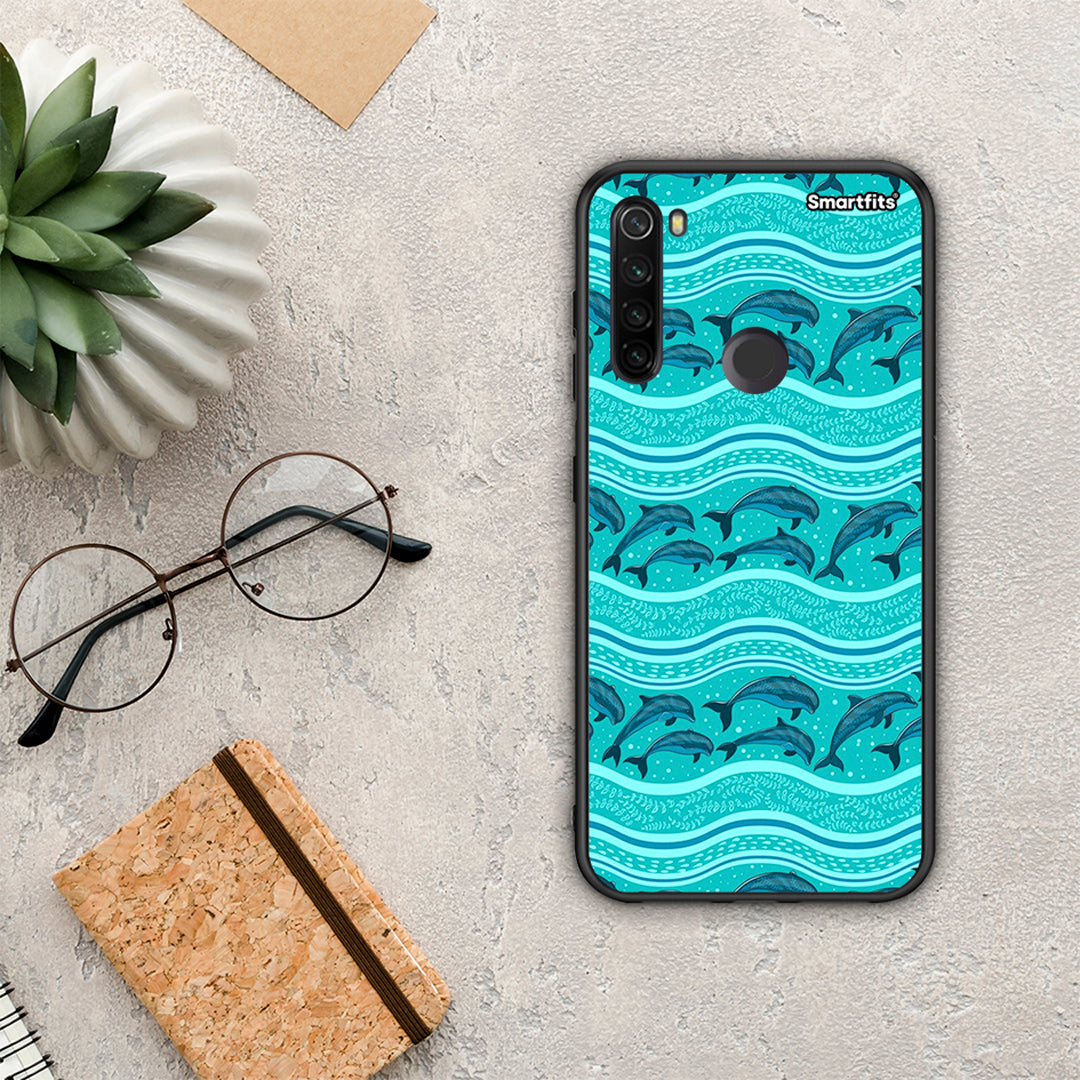 Swimming Dolphins - Xiaomi Redmi Note 8T θήκη