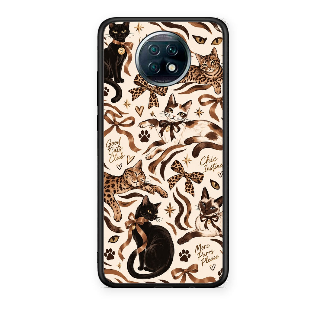 Θήκη Xiaomi Redmi Note 9T Wild Cats and Animal Print Collage από τη Smartfits με σχέδιο στο πίσω μέρος και μαύρο περίβλημα | Xiaomi Redmi Note 9T Wild Cats and Animal Print Collage case with colorful back and black bezels
