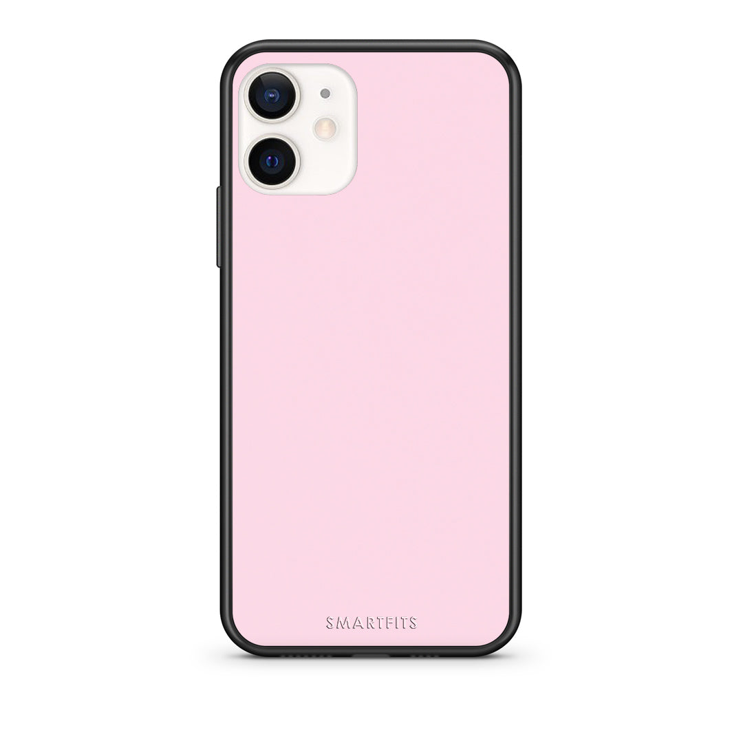 Θήκη iPhone 12 Mini Pale Pink από τη Smartfits με σχέδιο στο πίσω μέρος και μαύρο περίβλημα | iPhone 12 Mini Pale Pink case with colorful back and black bezels