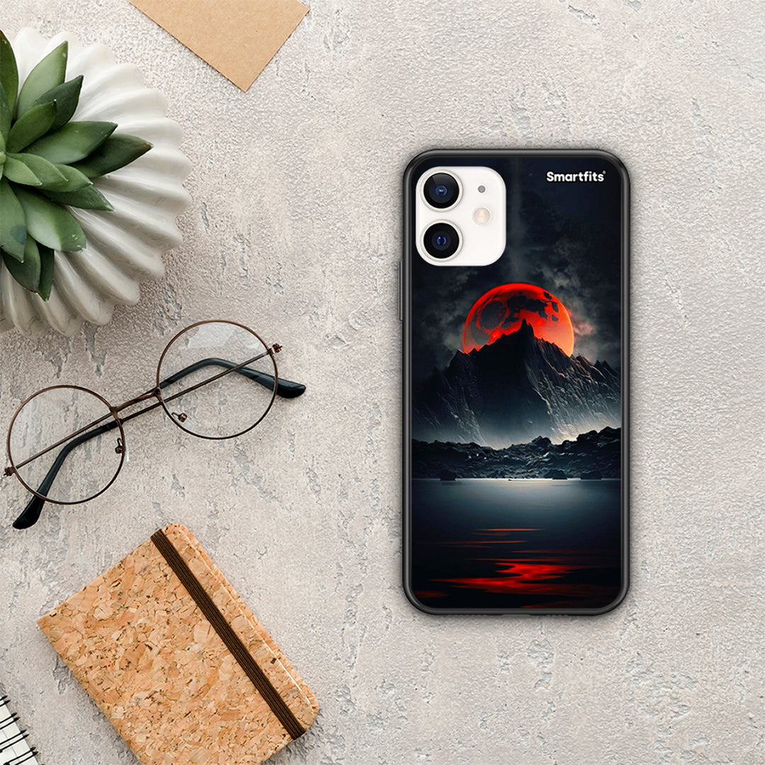 Red Full Moon - iPhone 12 Mini θήκη