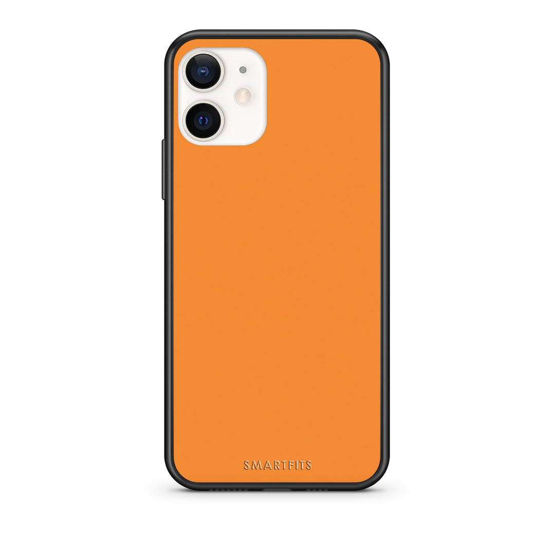 Θήκη iPhone 12 Mini Tangerine Orange από τη Smartfits με σχέδιο στο πίσω μέρος και μαύρο περίβλημα | iPhone 12 Mini Tangerine Orange case with colorful back and black bezels