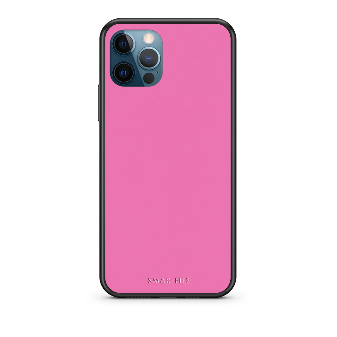 Θήκη iPhone 12 Pro Max Rose Pink από τη Smartfits με σχέδιο στο πίσω μέρος και μαύρο περίβλημα | iPhone 12 Pro Max Rose Pink case with colorful back and black bezels