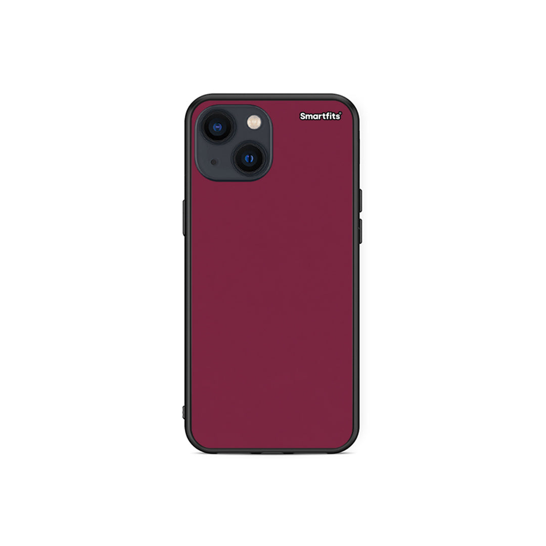 Θήκη iPhone 13 Mini Burgundy από τη Smartfits με σχέδιο στο πίσω μέρος και μαύρο περίβλημα | iPhone 13 Mini Burgundy case with colorful back and black bezels