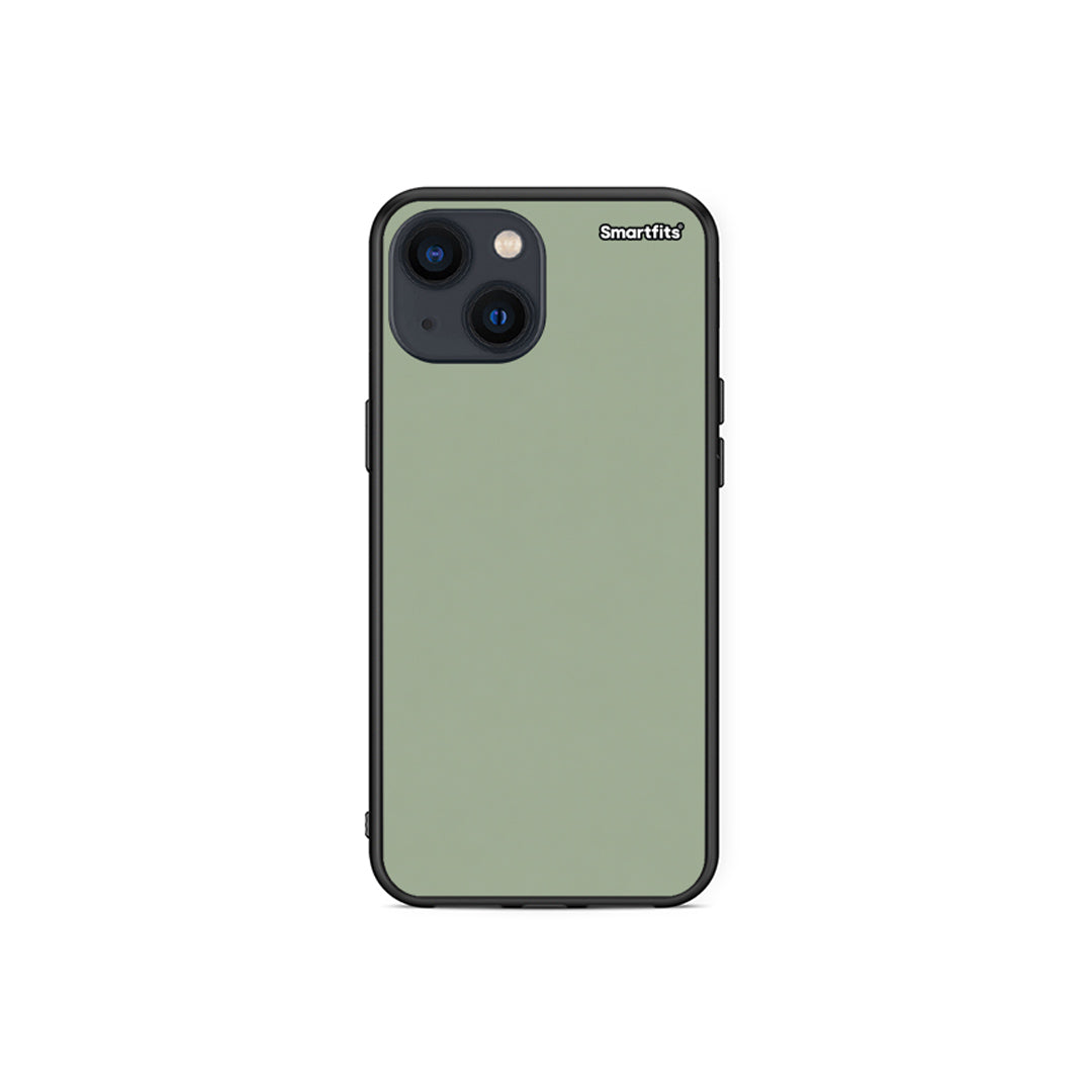 Θήκη iPhone 13 Mini Sage Green από τη Smartfits με σχέδιο στο πίσω μέρος και μαύρο περίβλημα | iPhone 13 Mini Sage Green case with colorful back and black bezels