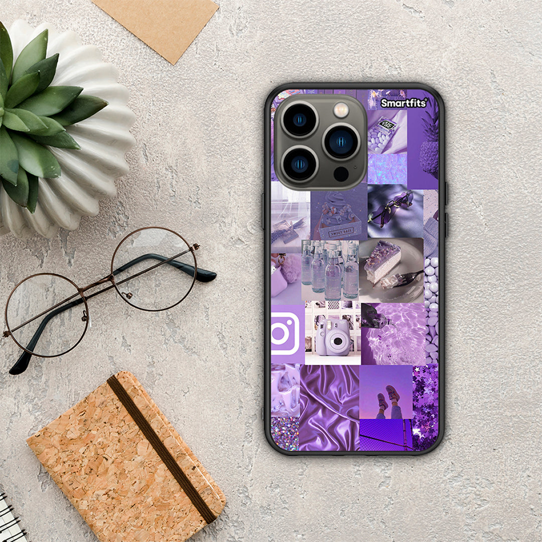 Purple Aesthetic Collage - iPhone 13 Pro θήκη
