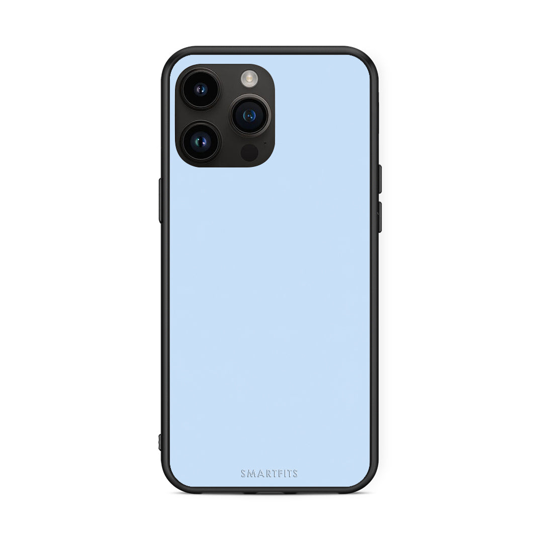 Θήκη iPhone 15 Pro Max Powder Blue από τη Smartfits με σχέδιο στο πίσω μέρος και μαύρο περίβλημα | iPhone 15 Pro Max Powder Blue case with colorful back and black bezels