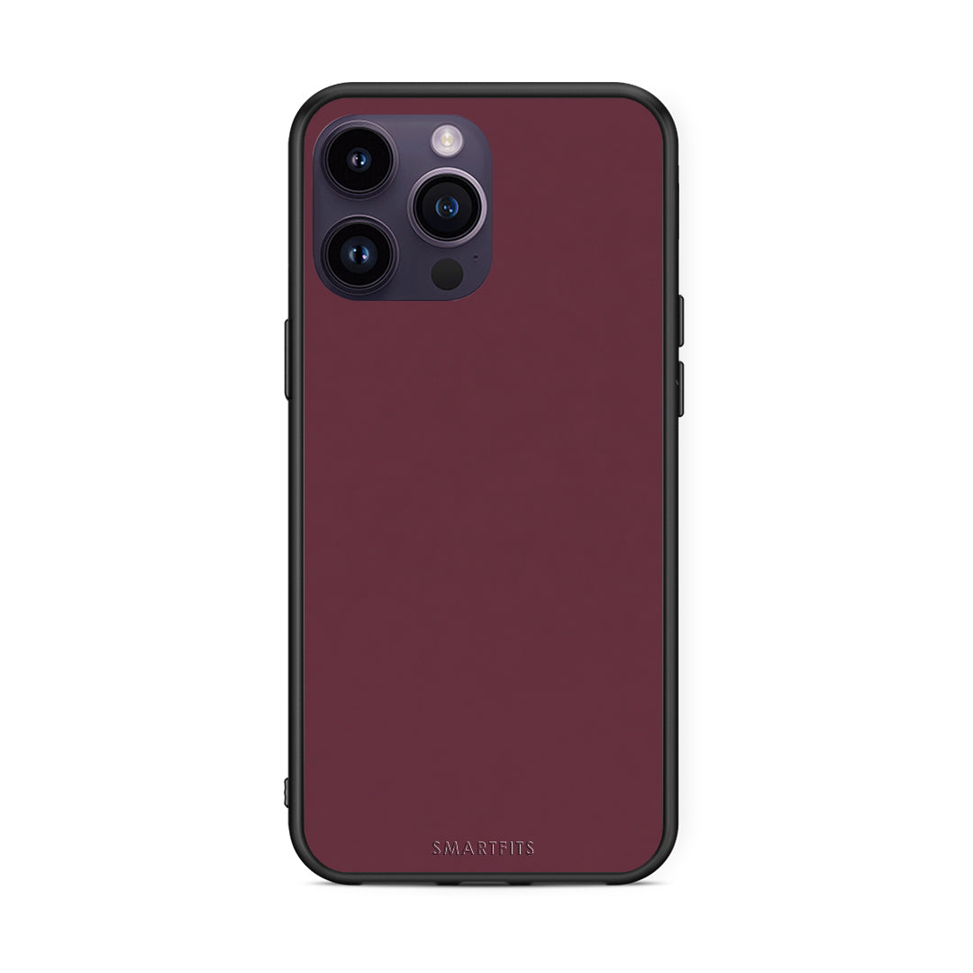 Θήκη iPhone 14 Pro Muted Burgundy από τη Smartfits με σχέδιο στο πίσω μέρος και μαύρο περίβλημα | iPhone 14 Pro Muted Burgundy case with colorful back and black bezels