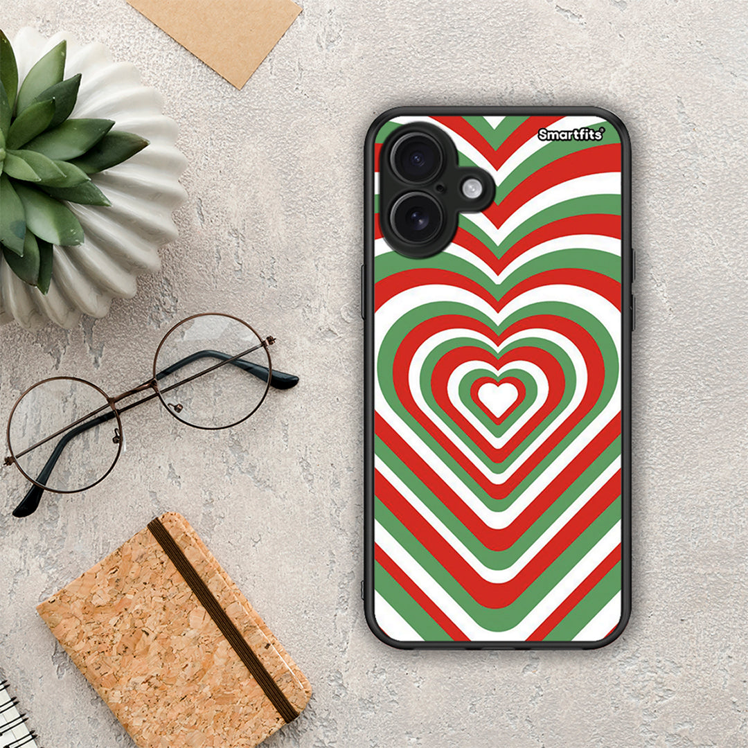 Christmas Hearts - iPhone 16 Plus θήκη