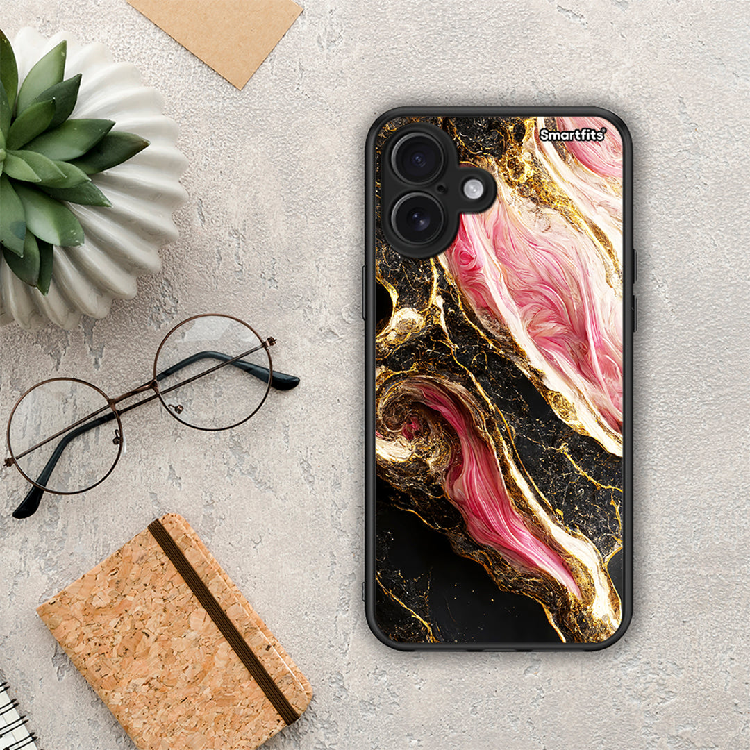 Glamorous Pink Marble - iPhone 16 Plus θήκη