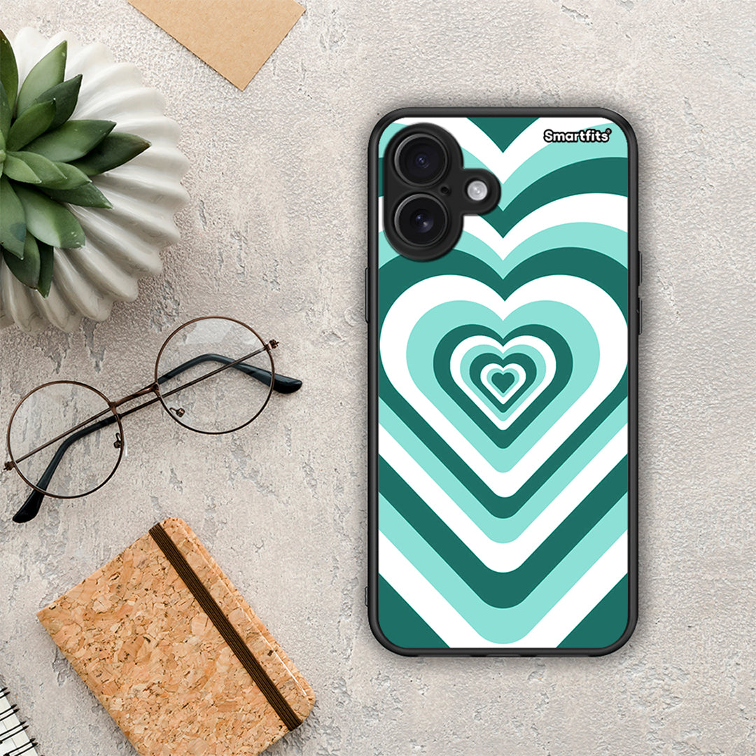 Green Hearts - iPhone 16 Plus θήκη