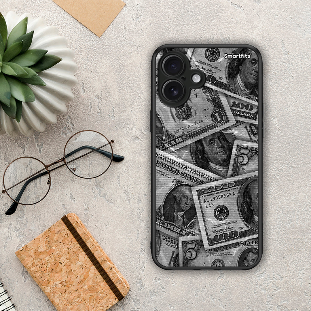 Money Dollars - iPhone 16 Plus θήκη