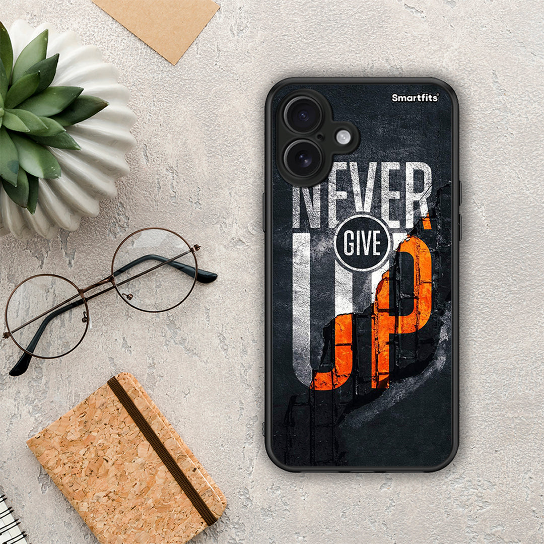 Never Give Up - iPhone 16 Plus θήκη