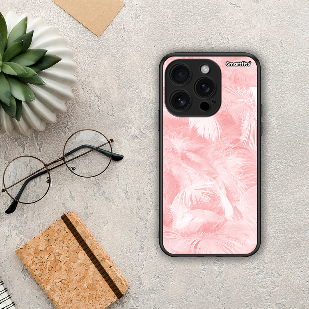 Boho Pink Feather - iPhone 16 Pro θήκη