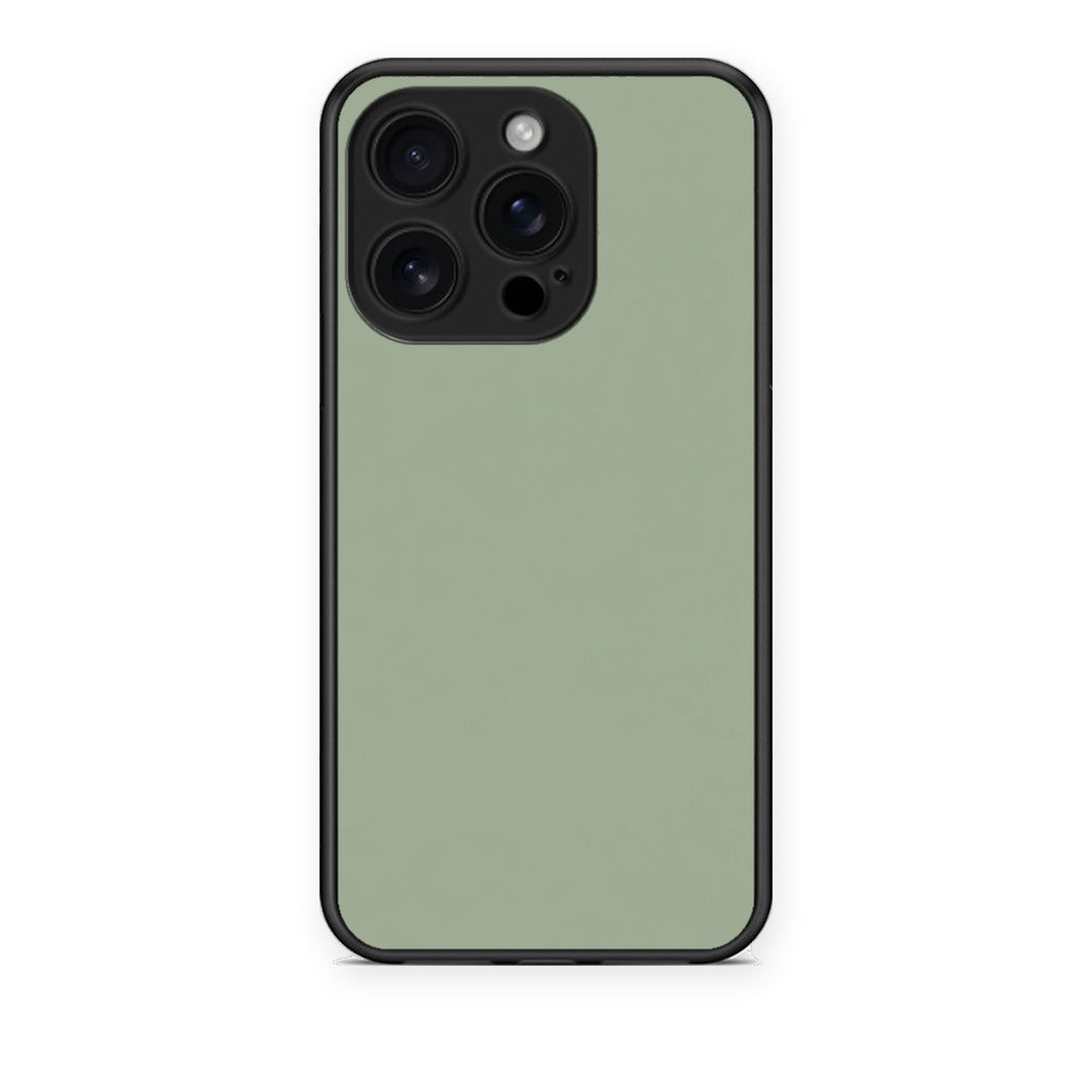 Θήκη iPhone 16 Pro Sage Green από τη Smartfits με σχέδιο στο πίσω μέρος και μαύρο περίβλημα | iPhone 16 Pro Sage Green case with colorful back and black bezels