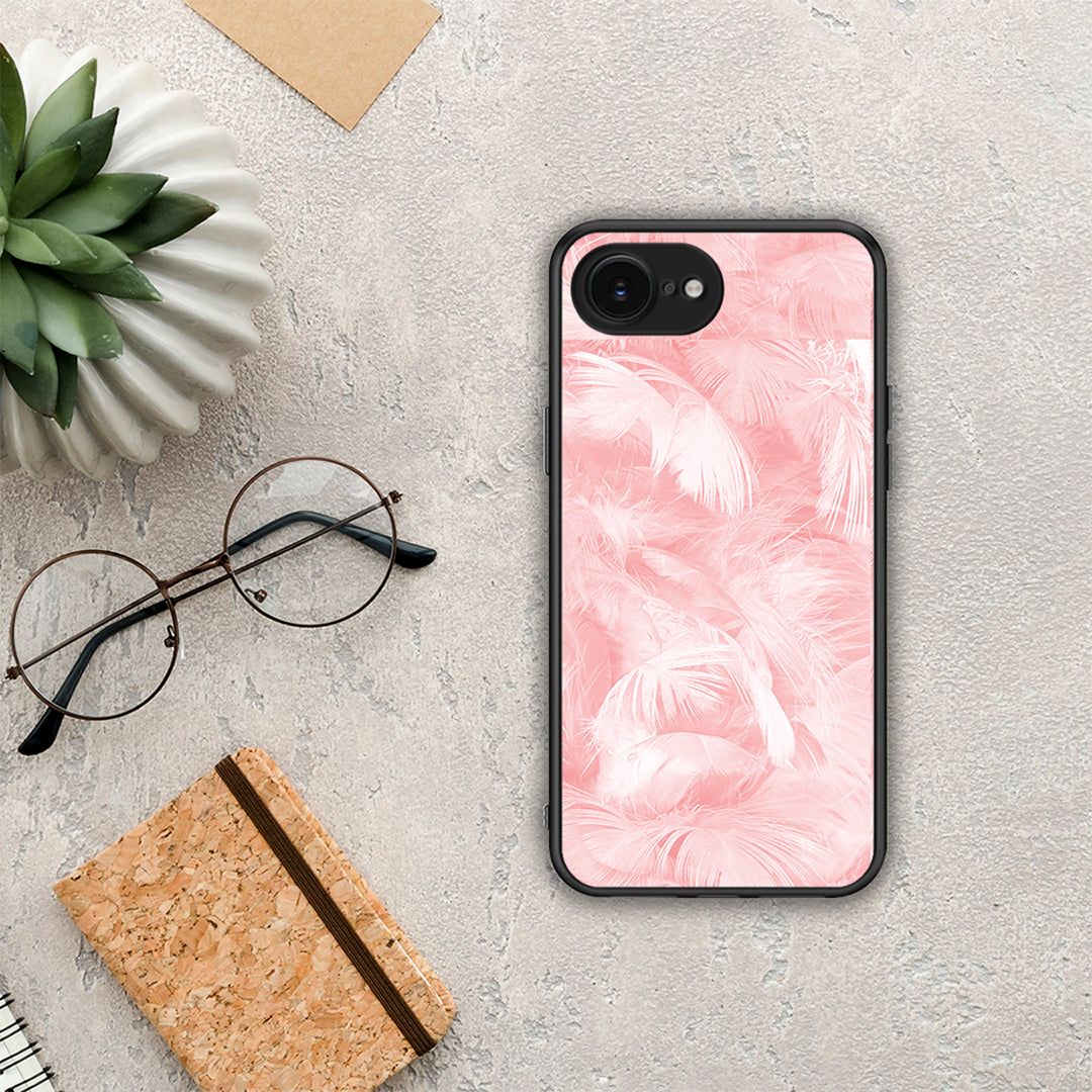 Boho Pink Feather - iPhone 16e θήκη