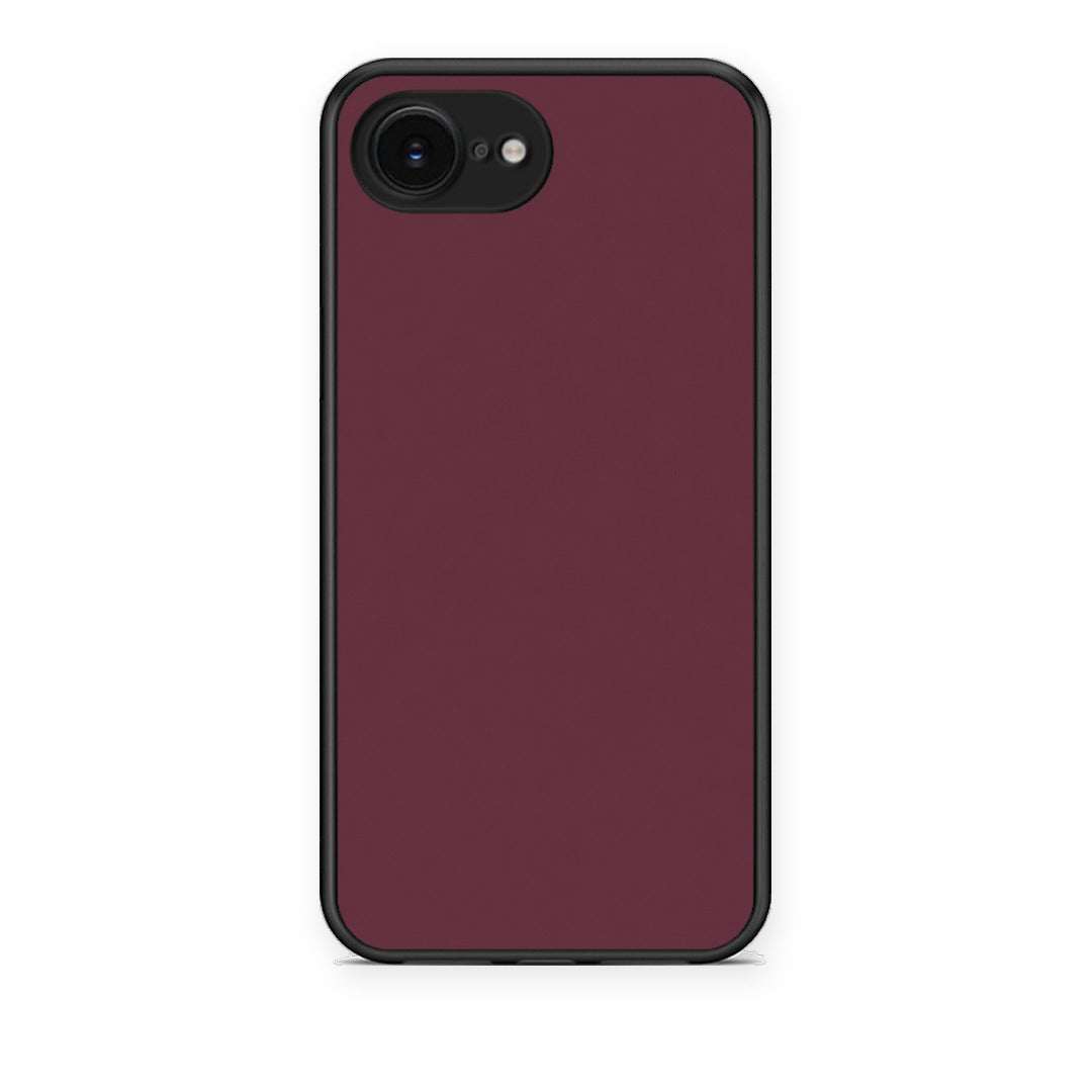 Θήκη iPhone 16e Muted Burgundy από τη Smartfits με σχέδιο στο πίσω μέρος και μαύρο περίβλημα | iPhone 16e Muted Burgundy case with colorful back and black bezels